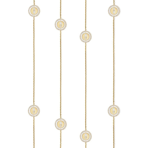 Messika Jewelry - NECKLACE DIAMOND YELLOW GOLD LUCKY MOVE LONG | Manfredi Jewels