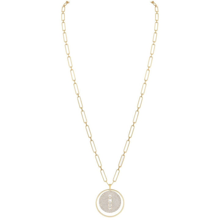 Messika Jewelry - NECKLACE DIAMOND YELLOW GOLD LUCKY MOVE LONG NECKLACE PAVÉ GM | Manfredi Jewels