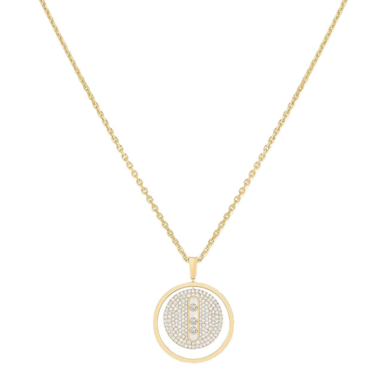 Messika Jewelry - NECKLACE DIAMOND YELLOW GOLD LUCKY MOVE MM PAVÉ | Manfredi Jewels