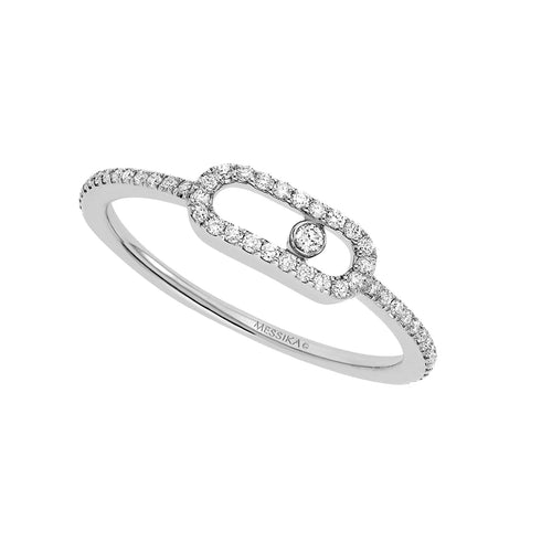 Messika Jewelry - RING DIAMOND WHITE GOLD MOVE UNO PAVÉ | Manfredi Jewels