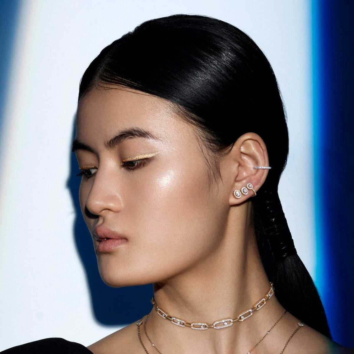 Messika Jewelry - ROSE GOLD DIAMOND EARRINGS GATSBY MONO CLIP MIDDLE | Manfredi Jewels