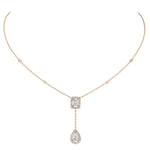 Messika Jewelry - ROSE GOLD DIAMOND NECKLACE MY TWIN TIE 0,40CT X2 | Manfredi Jewels