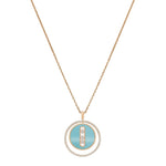 Messika Jewelry - ROSE GOLD DIAMOND NECKLACE TURQUOISE LUCKY MOVE MM | Manfredi Jewels