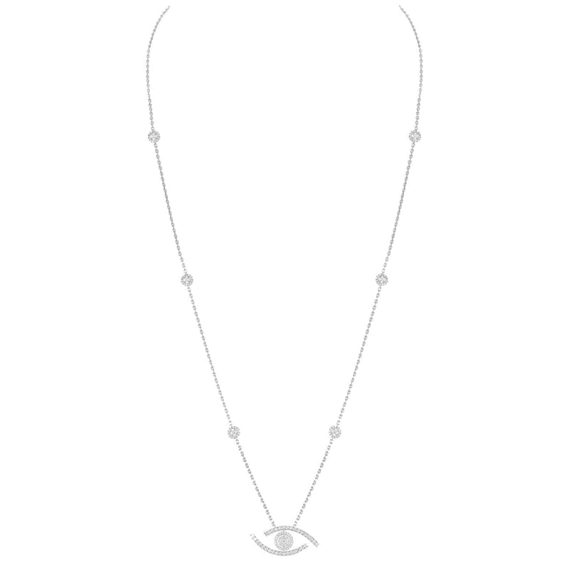 Messika Jewelry - UCKY EYE LONG PAVÉ - SET NECKLACE | Manfredi Jewels