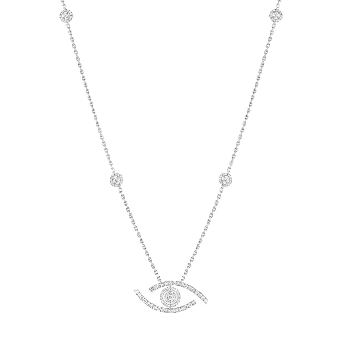 Messika Jewelry - UCKY EYE LONG PAVÉ-SET NECKLACE | Manfredi Jewels