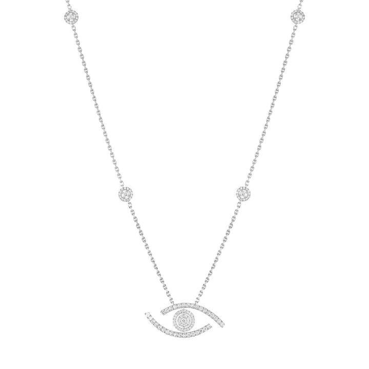 Messika Jewelry - UCKY EYE LONG PAVÉ-SET NECKLACE | Manfredi Jewels