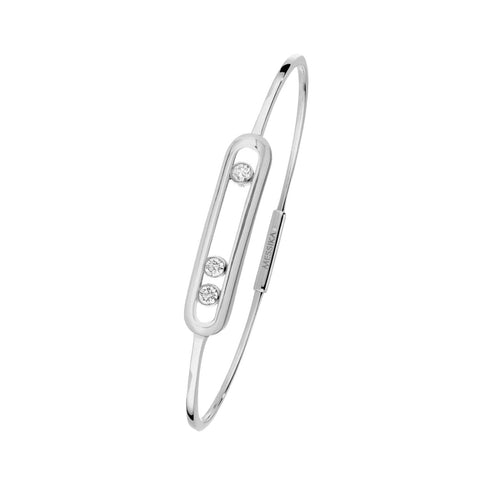 Messika Jewelry - WHITE GOLD DIAMOND BRACELET MOVE THIN | Manfredi Jewels