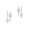 Messika Jewelry - WHITE GOLD DIAMOND EARRINGS MY TWIN HOOPS 2 ROWS 2X0,10CT | Manfredi Jewels