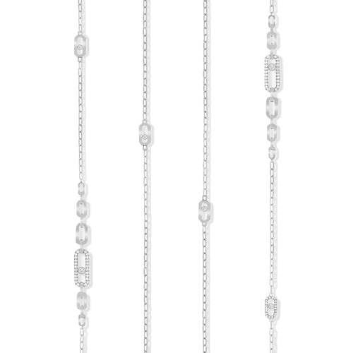 Messika Jewelry - WHITE GOLD DIAMOND NECKLACE MOVE UNO | Manfredi Jewels