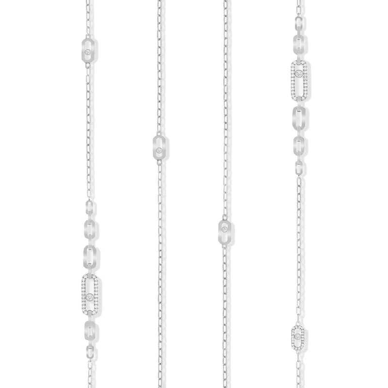 Messika Jewelry - WHITE GOLD DIAMOND NECKLACE MOVE UNO | Manfredi Jewels