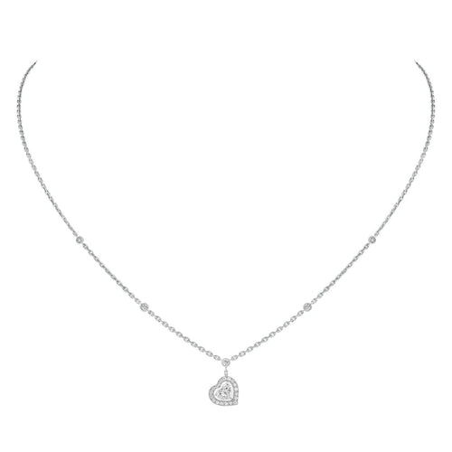 Messika Jewelry - WHITE GOLD JOY CŒUR 0.15 - CARAT DIAMOND NECKLACE | Manfredi Jewels