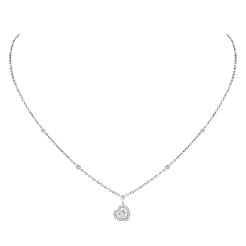 Messika Jewelry - WHITE GOLD JOY CŒUR 0.15 - CARAT DIAMOND NECKLACE | Manfredi Jewels