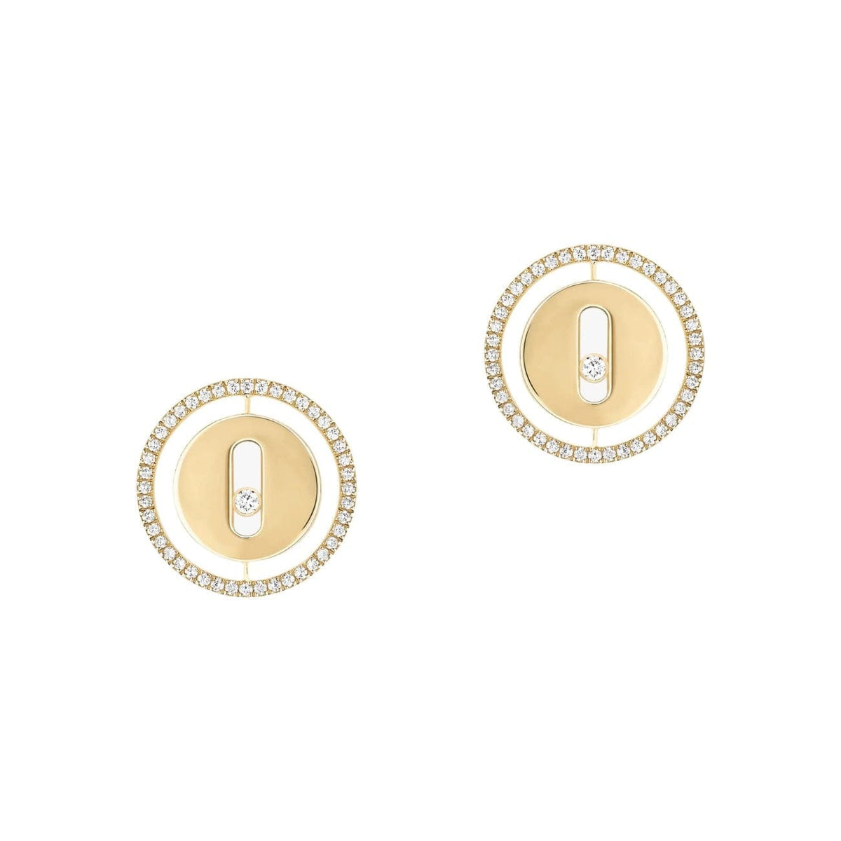 Messika Jewelry - YELLOW GOLD DIAMOND EARRINGS LUCKY MOVE STUD EARRINGS | Manfredi Jewels