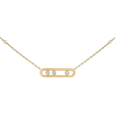 YELLOW GOLD DIAMOND NECKLACE BABY MOVE