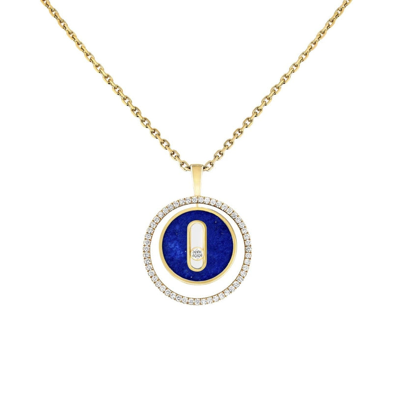 Messika Jewelry - YELLOW GOLD DIAMOND NECKLACE LUCKY MOVE PM LAPIS LAZULI | Manfredi Jewels