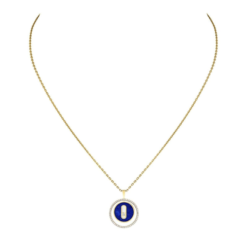 Messika Jewelry - YELLOW GOLD DIAMOND NECKLACE LUCKY MOVE PM LAPIS LAZULI | Manfredi Jewels