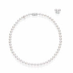 Mikimoto Jewelry - Akoya Cultured Pearl Two - Piece Gift Set – 18K White Gold | Manfredi Jewels