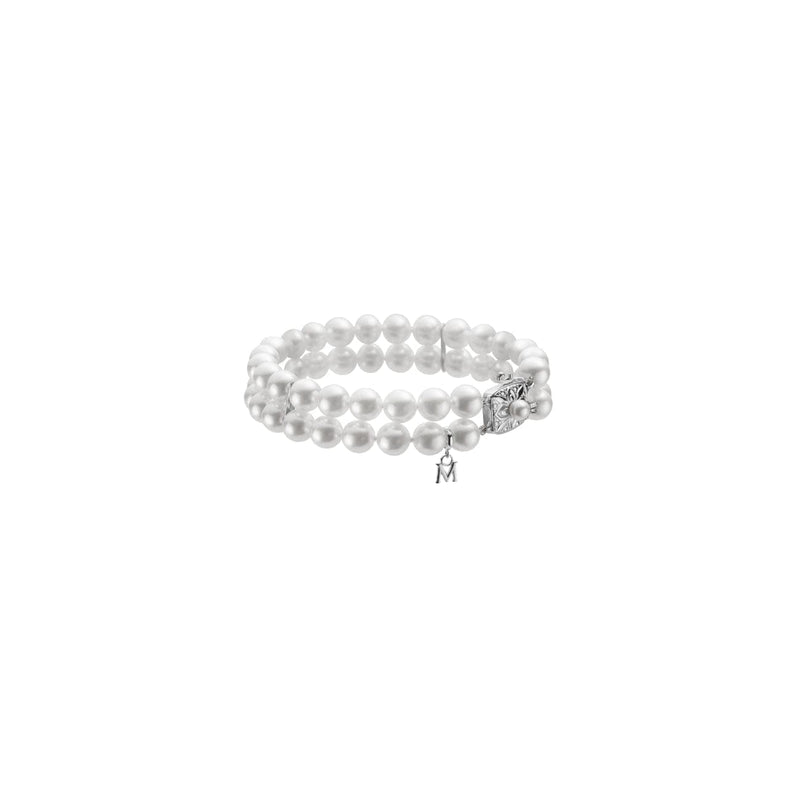 Mikimoto Jewelry - White Cultured Pearl Bracelet | Manfredi Jewels