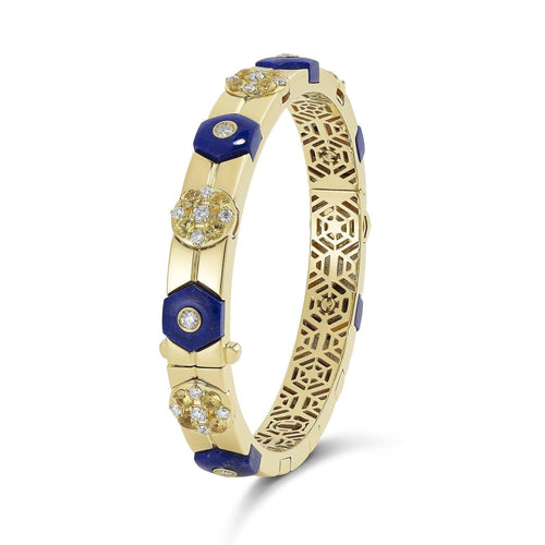 Miseno Jewelry - Baia Sommersa Bracelet Lapis and White Diamonds | Manfredi Jewels