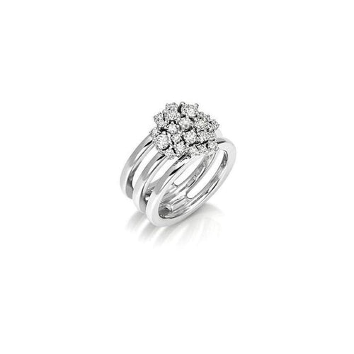 Miseno Jewelry - Vesuvio Ring in white gold | Manfredi Jewels