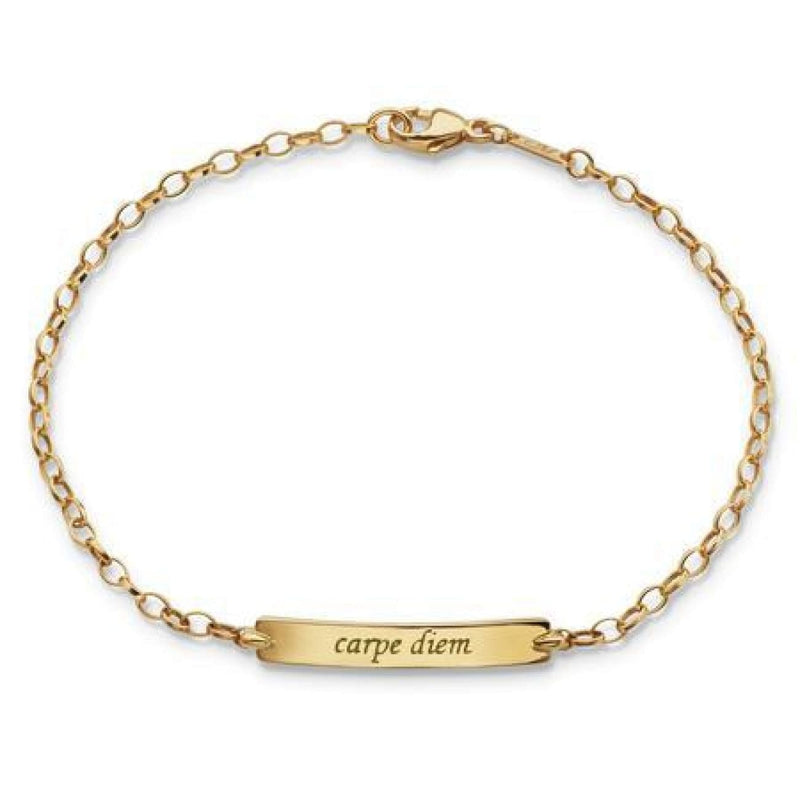 Monica Rich Kosann Jewelry - 18K YELLOW GOLD ’CARPE DIEM’ PETITE POESY BRACELET | Manfredi Jewels