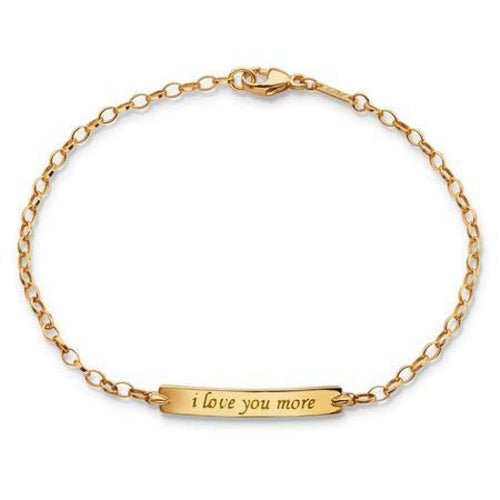 Monica Rich Kosann Jewelry - 18K YELLOW GOLD ’I LOVE YOU MORE’ PETITE POESY BRACELET | Manfredi Jewels