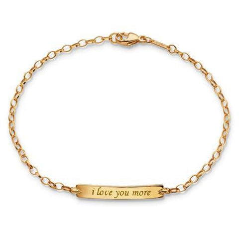 18K YELLOW GOLD "I LOVE YOU MORE" PETITE POESY BRACELET