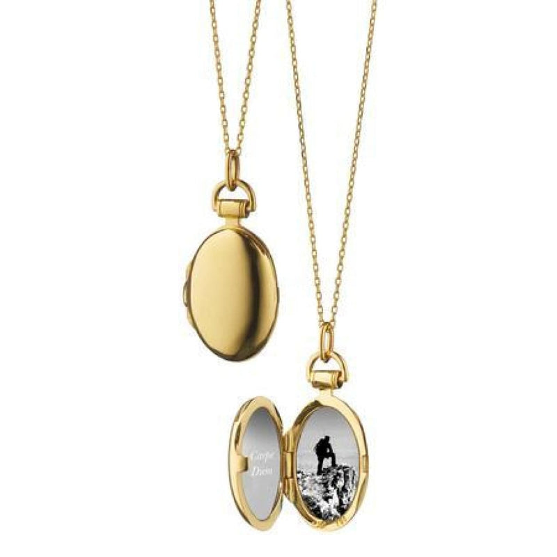 Monica Rich Kosann Jewelry - 18K YELLOW GOLD PETITE ’ANNA’ LOCKET NECKLACE | Manfredi Jewels