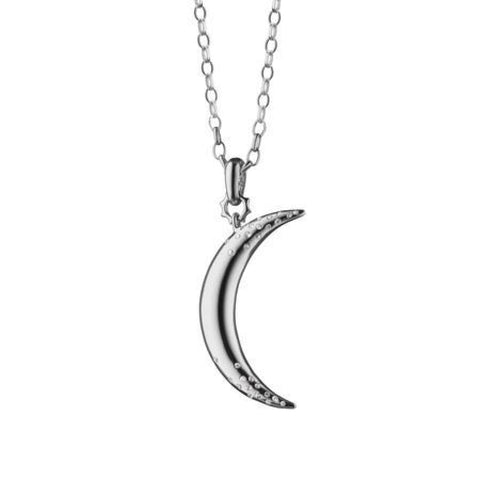 "DREAM" MOON NECKLACE WITH SAPPHIRES