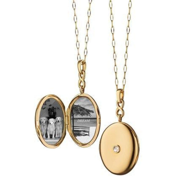 Monica Rich Kosann Jewelry - INFINITY DIAMOND LOCKET in 18K yellow gold | Manfredi Jewels