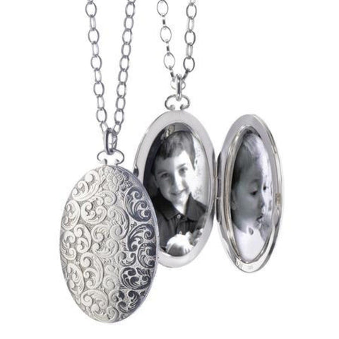 LARGE FLORAL LOCKET