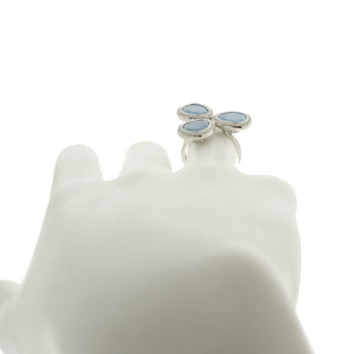 Monseo Jewelry - Aquamarine & Diamond White Gold Ring | Manfredi Jewels