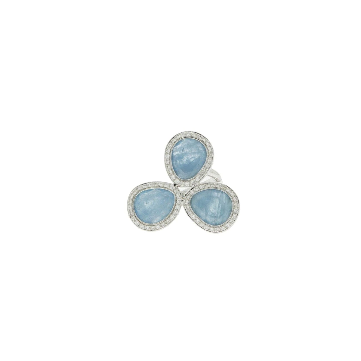 Monseo Jewelry - Aquamarine & Diamond White Gold Ring | Manfredi Jewels