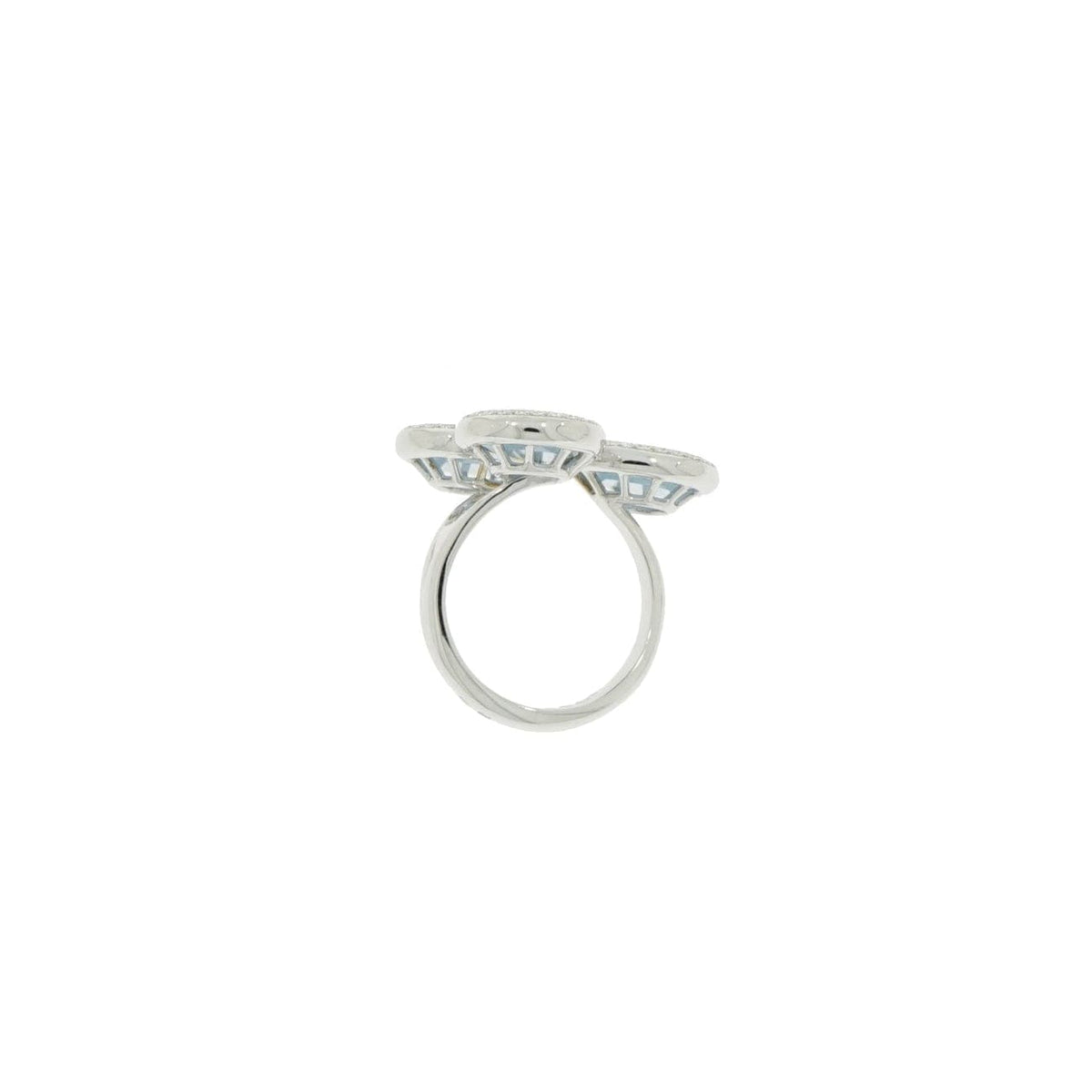 Monseo Jewelry - Aquamarine & Diamond White Gold Ring | Manfredi Jewels