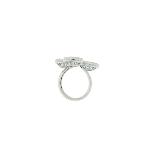 Monseo Jewelry - Aquamarine & Diamond White Gold Ring | Manfredi Jewels