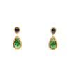 Monseo Jewelry - Emerald & Sapphire Yellow Gold Drop Earrings | Manfredi Jewels