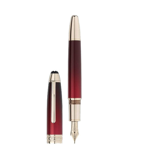 Montblanc Accessories - Meisterstück Calligraphy Solitaire Burgundy Lacquer Fountain Pen | Manfredi Jewels