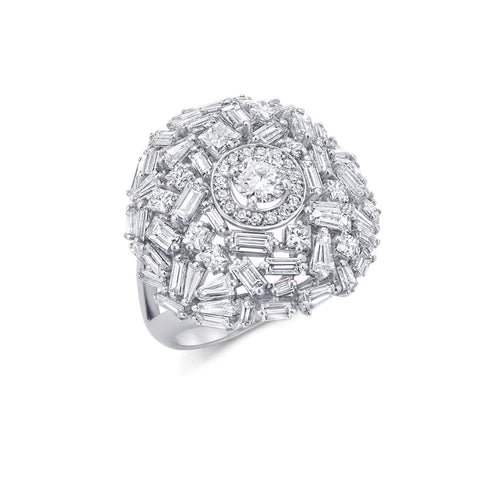 Norman Covan Co. Jewelry - 18K White Gold Diamond Ring | Manfredi Jewels