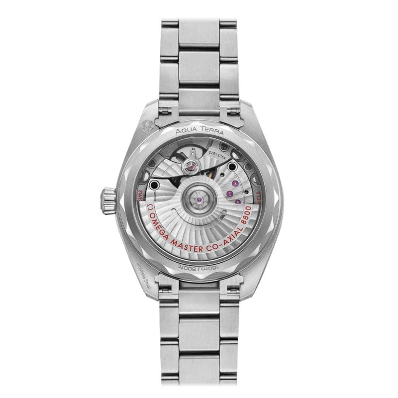 OMEGA New Watches - Seamaster AQUA TERRA 150M CO‑AXIAL MASTER CHRONOMETER 34 MM | Manfredi Jewels