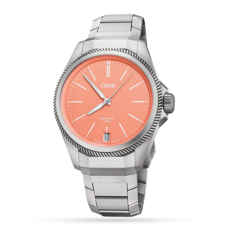 Oris New Watches - ProPilot X Calibre 400 39mm Mens Watch - Orange Dial | Manfredi Jewels