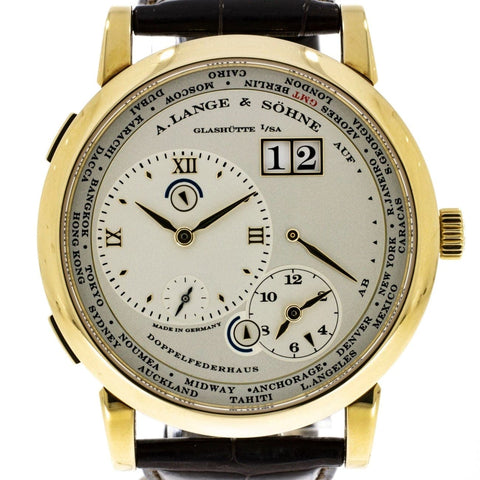 A. Lange & Sohne Lange 1 Time Zone in Yellow Gold