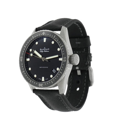 Pre-Owned Blancpain Pre-Owned Watches - Fifty Fathoms Bathyscaphe in Titanium | Manfredi Jewels