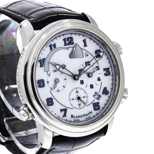 Pre-Owned Blancpain Pre-Owned Watches - Blancpain Leman Reveil Gmt Stainless Steel. | Manfredi Jewels
