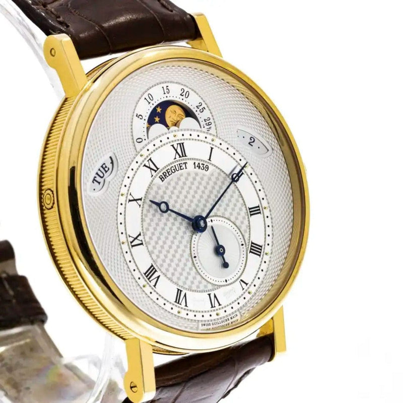 Pre - Owned Breguet Watches - Classic Day Date Moon Phase in 18 Karat Yellow Gold | Manfredi Jewels