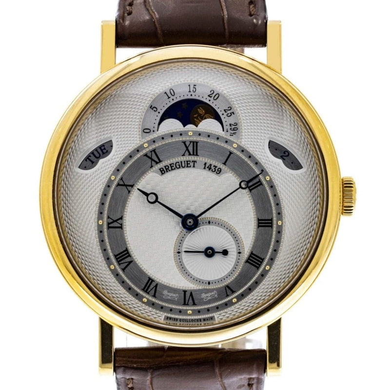 Pre - Owned Breguet Watches - Classic Day Date Moon Phase in 18 Karat Yellow Gold | Manfredi Jewels