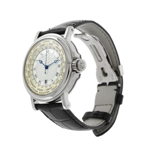 Pre - Owned Breguet Watches - Marine Hora Mundi in 18 Karat White Gold | Manfredi Jewels