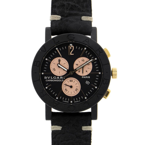 Pre - Owned BVLGARI Watches - Diagono Carbongold Paris Limited Edition of 999 | Manfredi Jewels