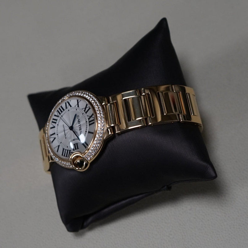 Pre - Owned Cartier Watches - Ballon Bleu 36mm diamond bezel on a bracelet | Manfredi Jewels