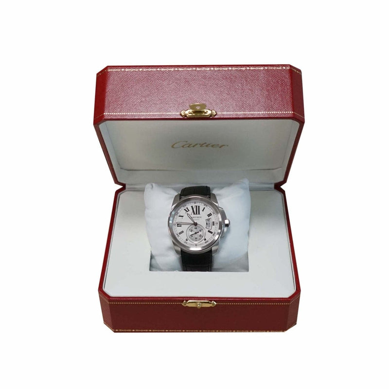 Pre - Owned Cartier Watches - Calibre de in Stainless Steel | Manfredi Jewels