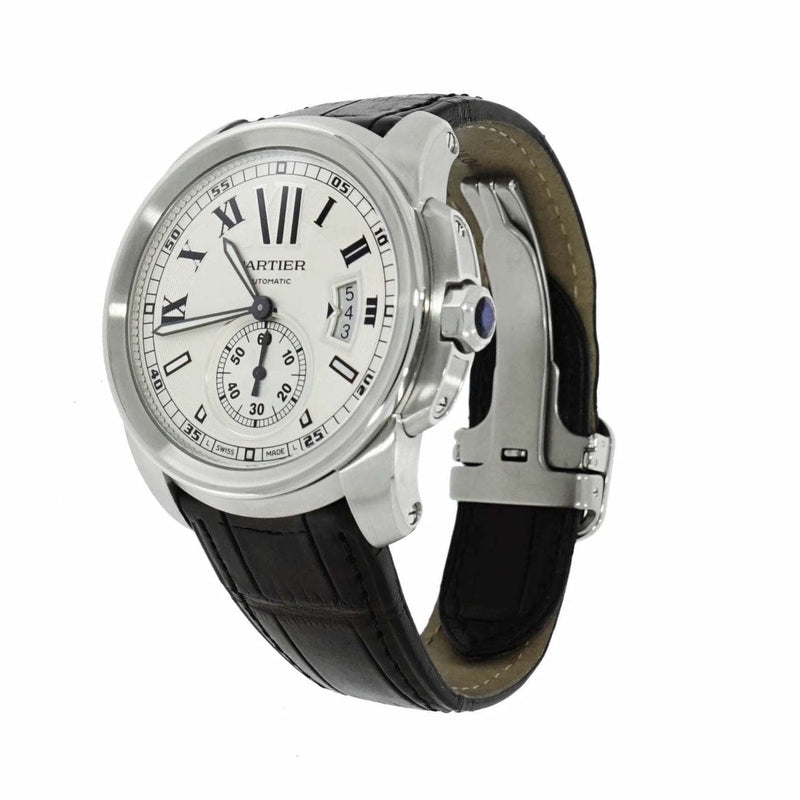 Pre - Owned Cartier Watches - Calibre de in Stainless Steel | Manfredi Jewels